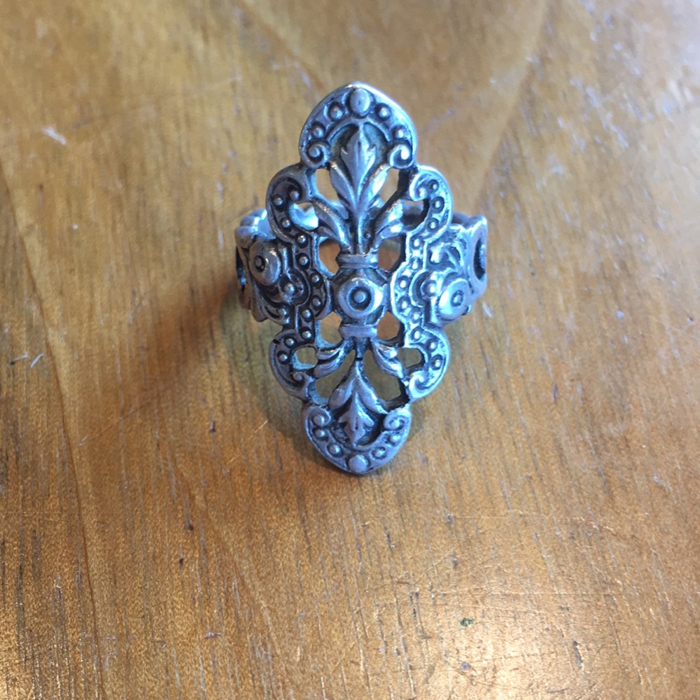 Antique F. Pink art nouveau 925 ring